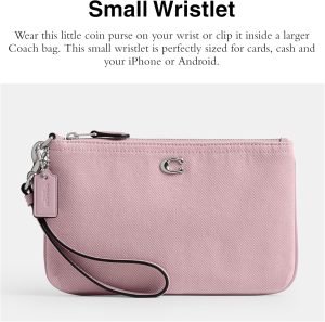 Coach Small Wristlet in Colored Dyed Denim