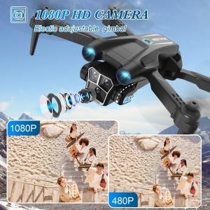Drone with Camera 1080P HD, Mini Drone for Beginners Kids Adults, RC Quadcopter with 2 Batteries, Carrying Case, Stable Hover, Trajectory Flight, Gravity Control, One Key Take Off/Land, Black