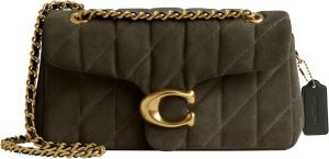Coach Quilted Suede Tabby Shoulder Bag 26 with Chain