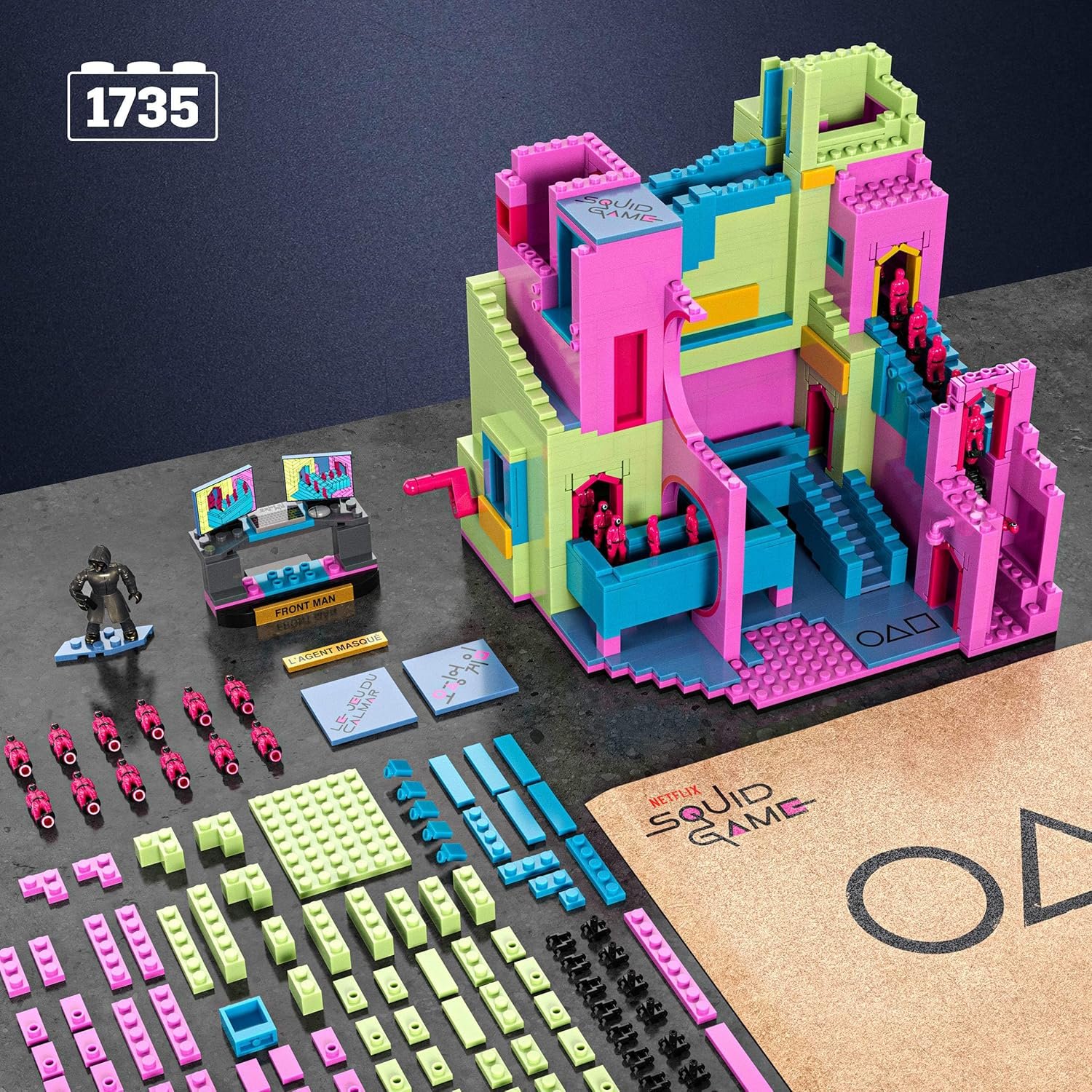 MEGA Squid Game Action Figure Building Toy The Staircase with 1707 Pieces, Motion and Poseable Figure, for Collectors (Amazon Exclusive) - Image 3