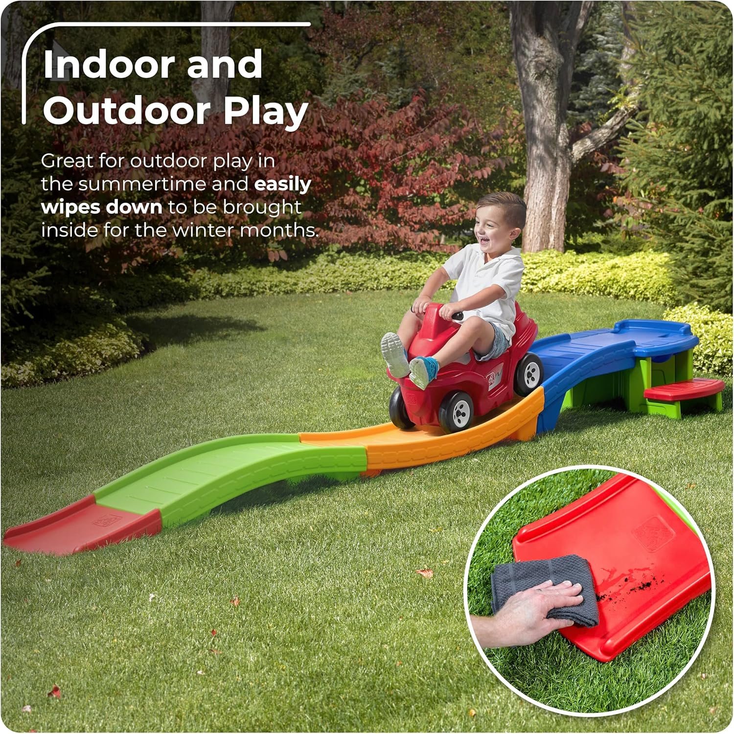 Step2 Up & Down Roller Coaster Toy for Kids, Ride On Push Car, Indoor/Outdoor Playset, Toddlers Ages 2 - 5 years old, Compact Storage, Max Weight 50 lb., Multicolor - Image 4