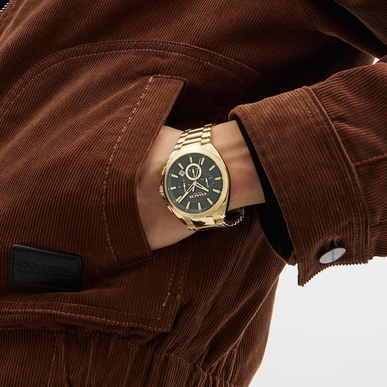 COACH Jackson Men's Chronograph Watch - Date Window and Subdials for Hours, Minutes, Seconds - Water Resistant 3 ATM/30 Meters - Gift for Him - Premium Fashion Timepiece for Everyday Wear - 45mm - Image 5