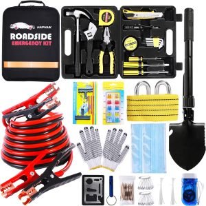 Emergency Roadside Kit for Car,Emergency Kits for Vehicles,Safety Kits for Cars, Car Jumpe...