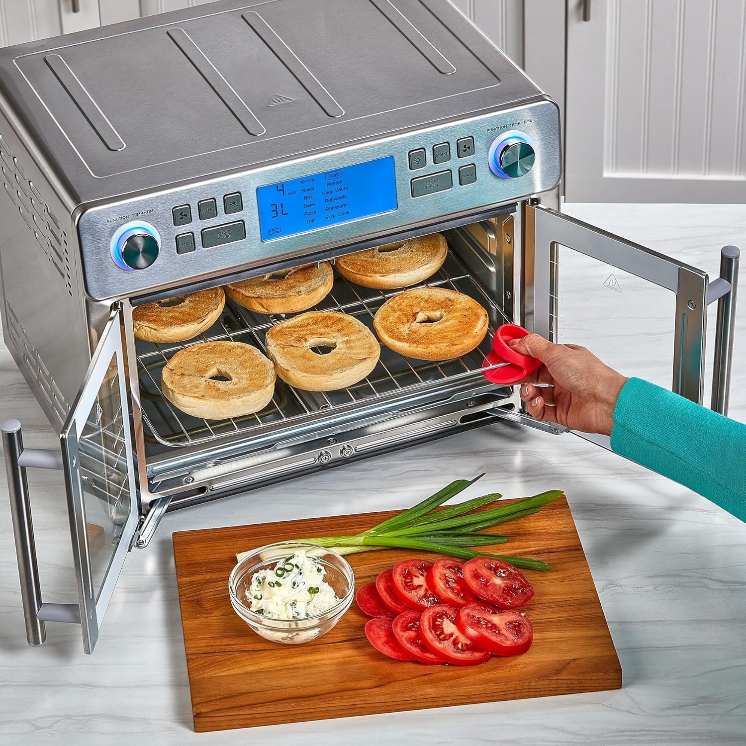 Emeril Lagasse Dual Zone 360 Air Fryer Oven Combo with French Door, 25 QT Extra Large, Cook Two Foods in Different Ways, Up to 60% Faster from Frozen to Finish - Image 4
