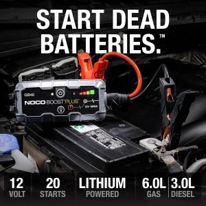 NOCO Boost GB40: 1000A UltraSafe Jump Starter – 12V Lithium Battery Booster Pack, Portable Jump Box, Power Bank & Jumper Cables – for 6.0L Gas and 3.0L Diesel Engines