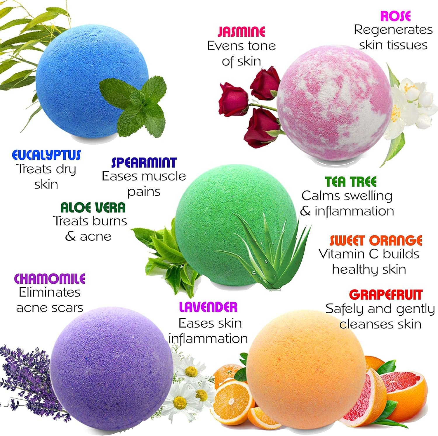 Relaxing Bath Bombs for Men & Women! 50 Wholesale Bath Bombs Individually Wrapped. Bulk Aromatherapy Essential Oil Bath Bombs for Adults Teens Kids! Bath Fizzies #1 Best Pampering Gifts for Women! - Image 2