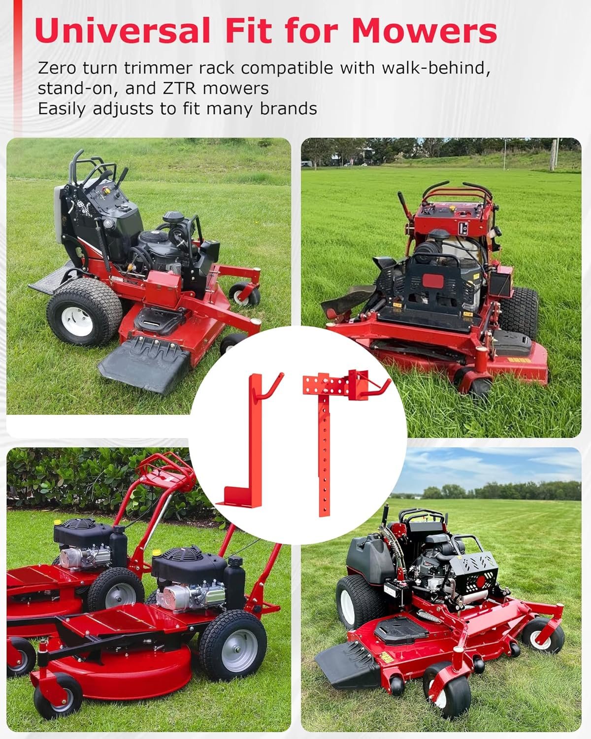 Zero Turn Mower Trimmer Holder, with Automatic Clamping and Locking System. Zero Turn Trimmer Rack Secures Trimmer to Lawn Mower Fit for Walk-Behind, Stand-On, and ZTR Mowers - Image 6