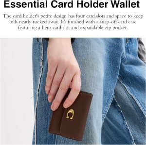 Coach Refined Calf Leather Essential Card Holder Wallet