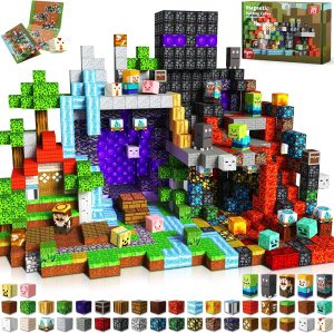 300 PCS Magnetic Blocks – Magnetic Building Blocks, Stacking Magnets for Kids, Sensory Toy for STEM Montessori Sensory Toys for Kids 3+ Boys and Girls Christmas Birthday Gifts