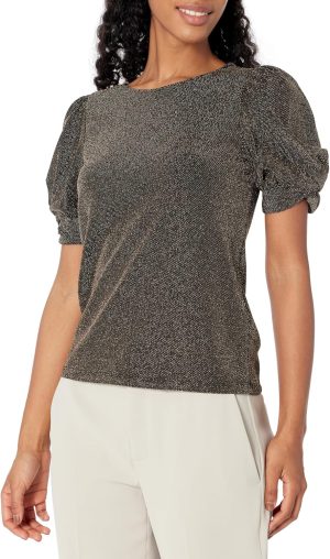 DKNY Women’s Everyday Essential Puff Sleeve Top