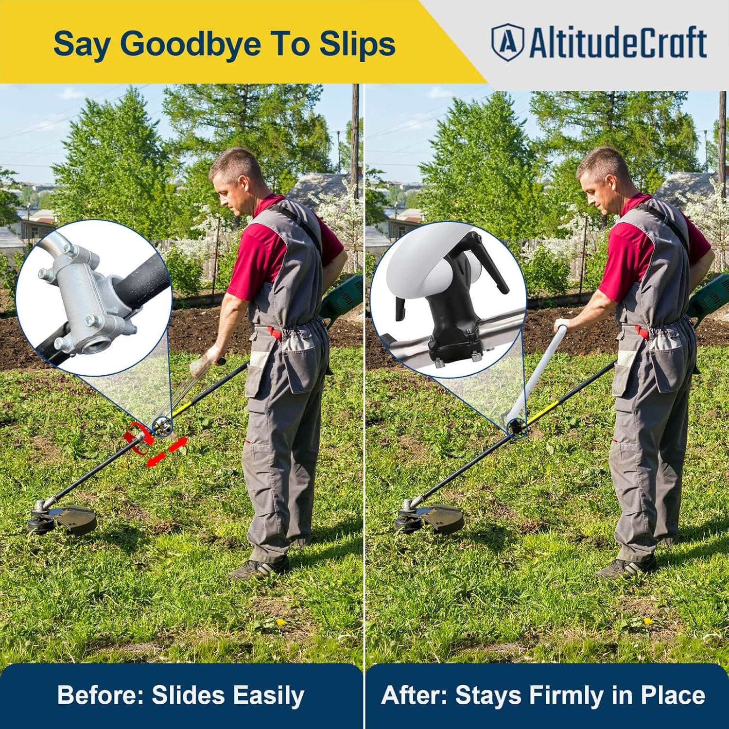 2-Pack Weed Eater Handle, Ergonomic String Trimmer Handle Extensions, Back Saver Lawn Trimmer Grips - Universal Weedeater Handle for Effortless Yard Maintenance (Patented) - Image 9