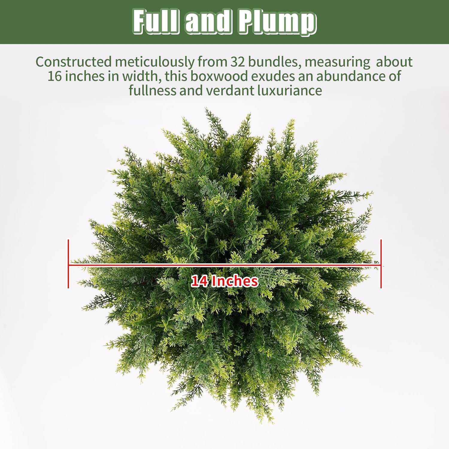 24inch Artificial Cedar Christmas Tree, Norfolk Pine Tree. 4 Sets Faux Cypress Topiary with Spikes Outdoor Christmas Tree Front Porch Decor, Fake Shrubs Planters, Christmas Pot Fillers Urn Filler - Image 4