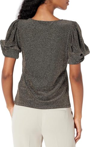DKNY Women’s Everyday Essential Puff Sleeve Top