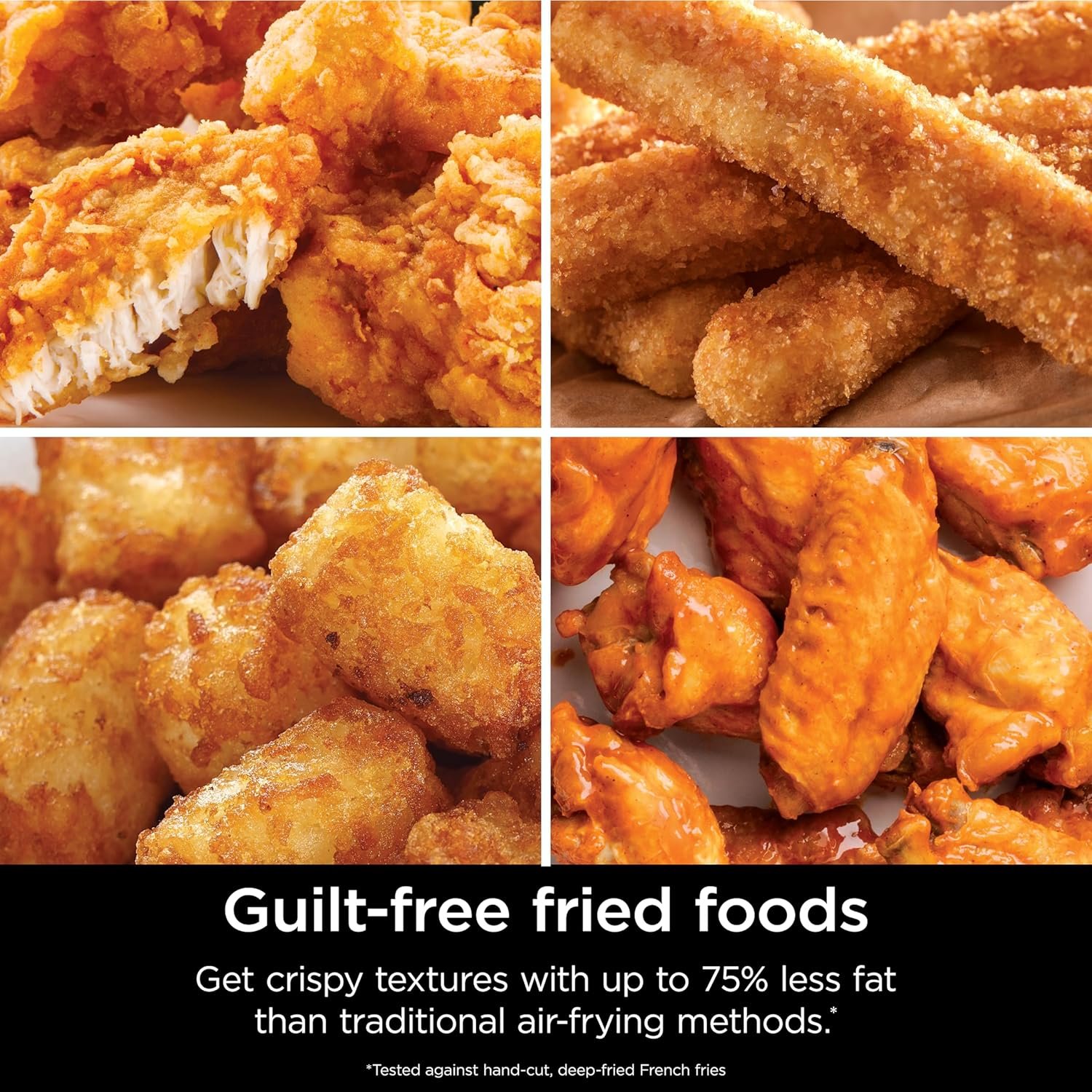 Ninja | Air Fryer | 6.5 QT Pro XL Capacity fits 9lbs of Wings | 6-in-1 Max Crisp, Air Fry, Roast, Bake, Reheat & Dehydrate | Nonstick Basket, Crisper Plate & Recipe Guide | Grey | AF181 - Image 8