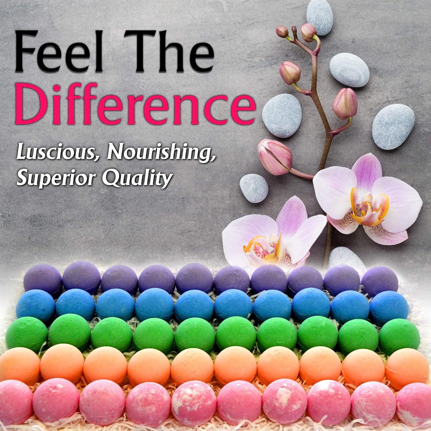 Relaxing Bath Bombs for Men & Women! 50 Wholesale Bath Bombs Individually Wrapped. Bulk Aromatherapy Essential Oil Bath Bombs for Adults Teens Kids! Bath Fizzies #1 Best Pampering Gifts for Women! - Image 3