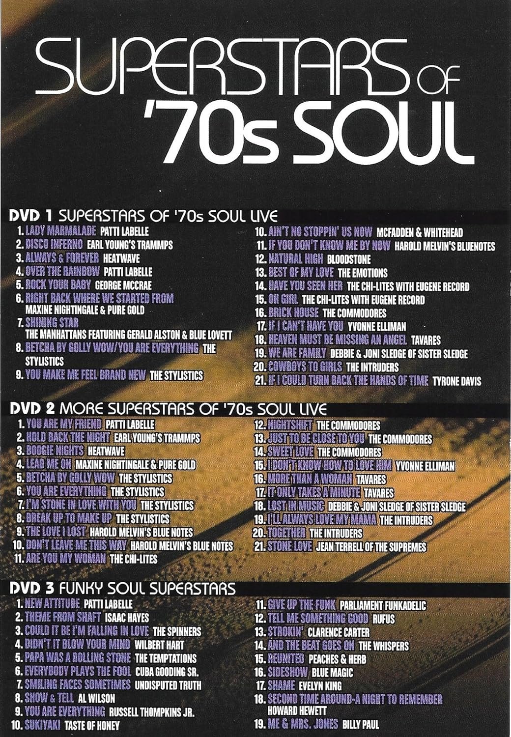 My Music Presents Superstars of 70s Soul 6-DVD set - Image 2