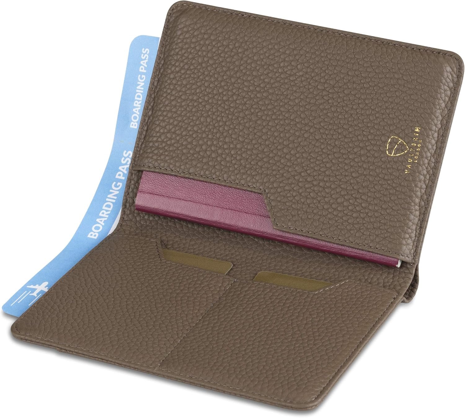 Vaultskin Leather Passport Holder, Slim RFID Blocking Travel Wallet for Men and Women, Fits Passport, Credit Cards, ID, Cash, Passport Cover Ideal Travel Accessories with Gift Box (Kensington) - Image 4