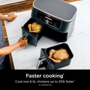 Ninja DZ401 Foodi 10 Quart 6-in-1 DualZone XL 2-Basket Air Fryer with 2 Independent Frying...