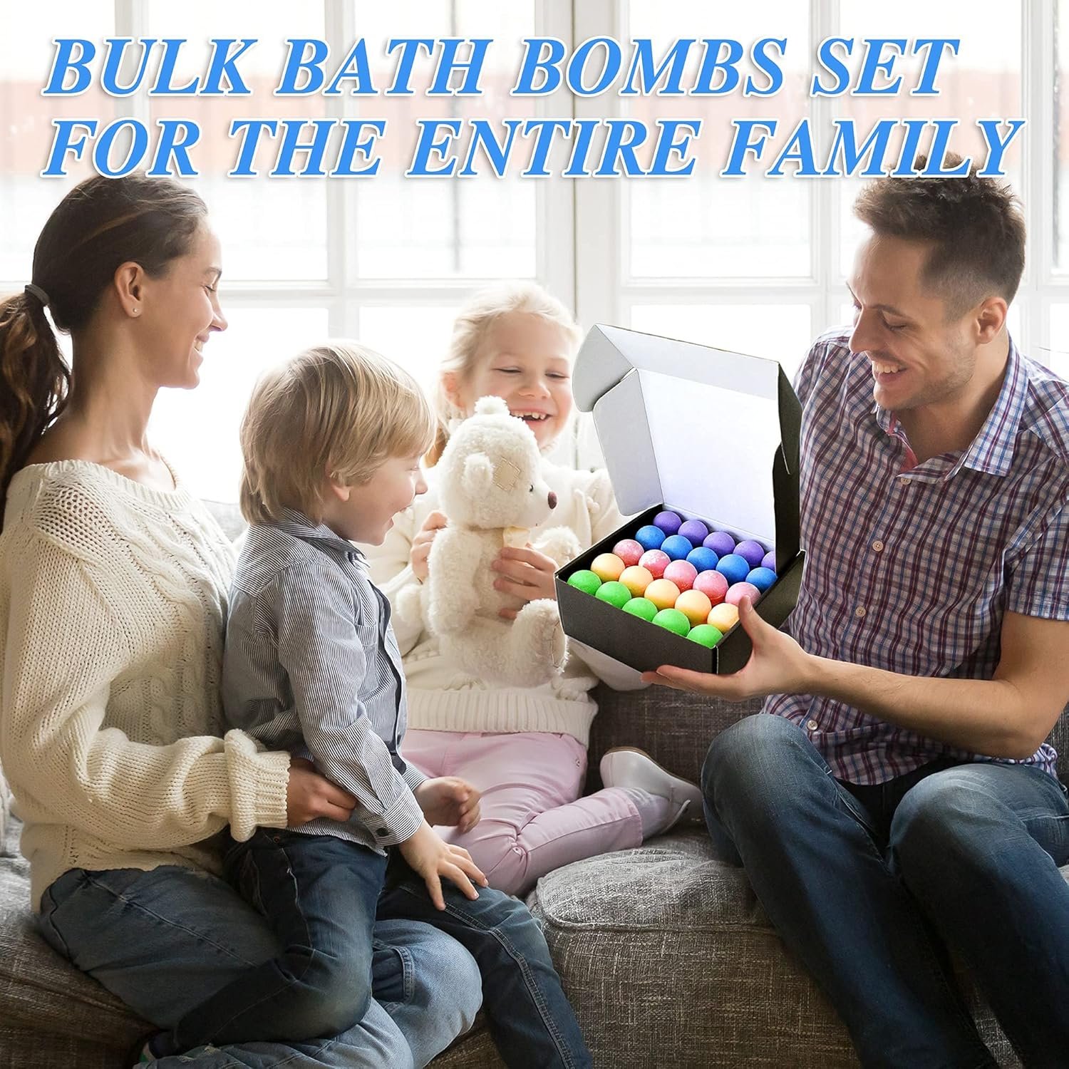 Relaxing Bath Bombs for Men & Women! 50 Wholesale Bath Bombs Individually Wrapped. Bulk Aromatherapy Essential Oil Bath Bombs for Adults Teens Kids! Bath Fizzies #1 Best Pampering Gifts for Women! - Image 4
