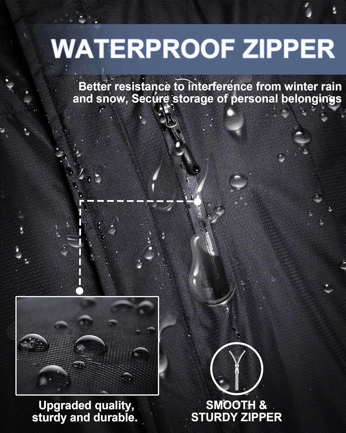 Winter Jackets Coats for Men Waterproof Ski Snow Coat - Image 3