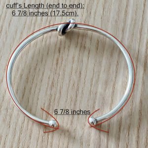 Handmade Sterling Silver Knot Cuff Bracelet, Minimalist Rustic Simple Tied Silver Wire, Adjustable 6 7/8 inches Cuff, Women size M-L, Men size S-M, Gift for Her or Him